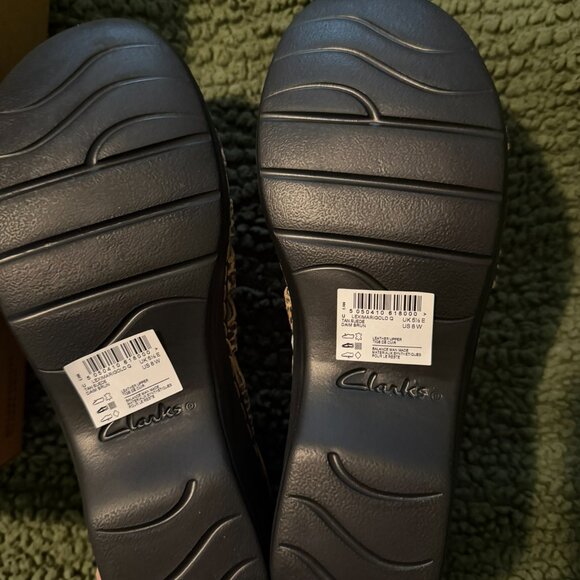 Clarks Collection Leather Sandals Lexi Marigold Cheetah Size 8 - Picture 2 of 5